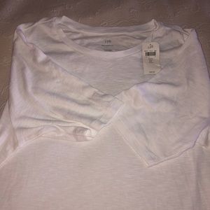 J Jill White Shirt Tail Tunic